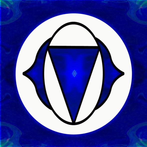 Deep Blue Awareness Abstract Chakra Art by Omaste Witkowski owFotoGrafik.com